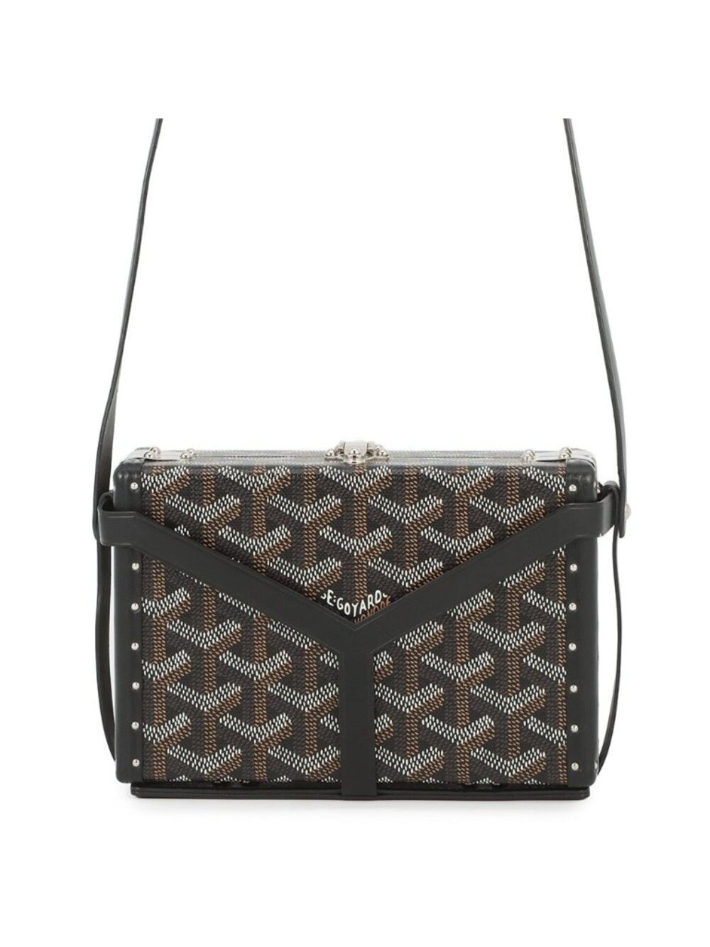 Goyard Shoulder Bag Minaudier Leather Black